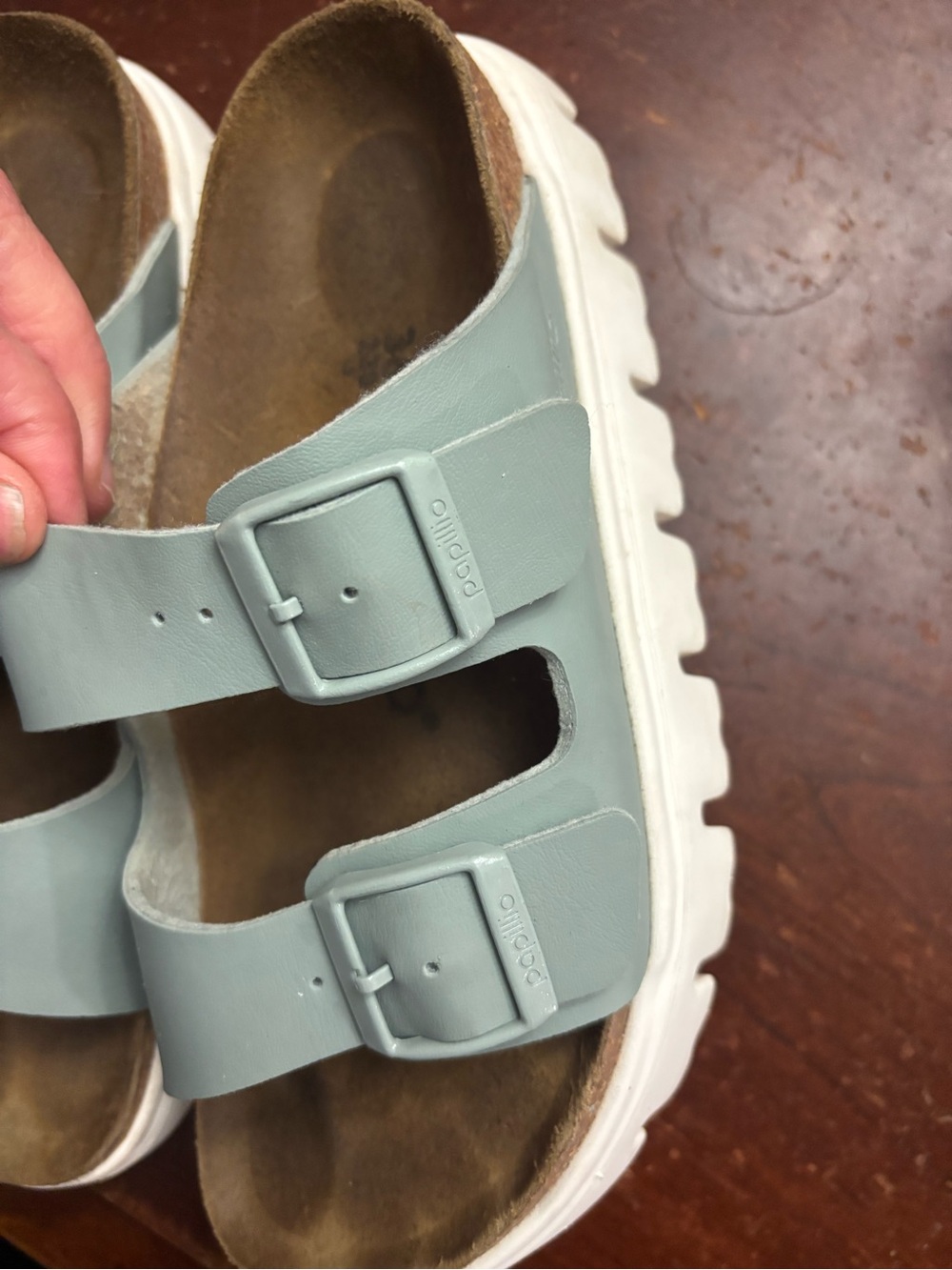 Papillio by Birkenstock size 36 blue gray slip in sandal luxury - Picture 2 of 7